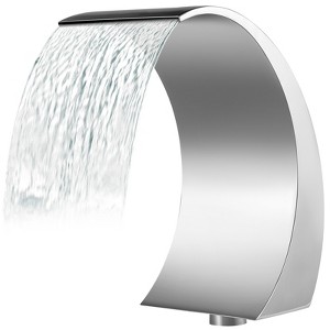 VEVOR Stainless Steel Pool Fountain, 17.7 x 11.8 x 23.6 inches, Outdoor Waterfalls Sheer Descent Pond Water Feature, Silver - 1 of 4