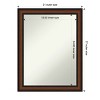 Amanti Art Yale Walnut Non-Beveled Framed Wall Mirror - 4 of 4