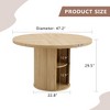 GDFStudio Daria Farmhouse Wooden Dining Table with Double-Layer Storage - 3 of 4