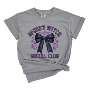 Simply Sage Market Coquette Spooky Witch Social Club Garment Dyed Tee - 1 of 4