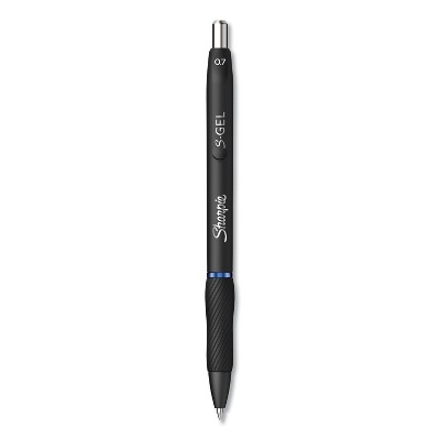 S-Gel High-Performance Gel Pen, Retractable, Medium 0.7 mm, Blue Ink, Black  Barrel, Dozen - Supply Solutions