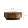 GDFStudio Griselda  36.22" Round Wood Pedestal Coffee Table - 3 of 4