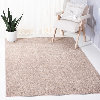 Taupe Non-Slip Synthetic Area Rug with Gel Backing