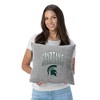 NCAA Michigan State Spartans 16" Heather Gray Sweatshirt Pillow - 2 of 4