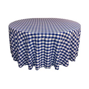 Slickblue Polyester Gingham Checkered Round Tablecloth - 1 of 1