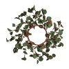 Transpac Foam 16 in. Green Christmas Eucalyptus Candle Ring - 3 of 4