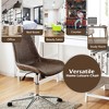 Costway Mid Back Office Chair Armless Adjustable PU Leather Task Swivel Chair - 4 of 4