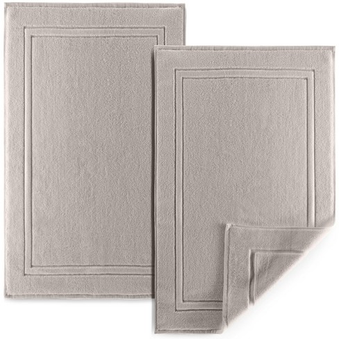 Alibi Soft & Absorbent Luxury Cotton Bath Mat (2pieces Pack) - Oatmeal ...