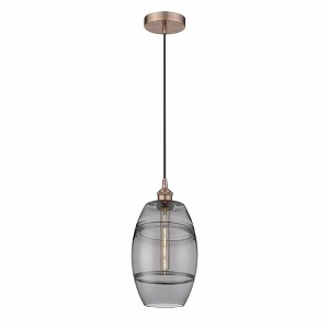 Vaz - 1 Light Cord Hung Mini Pendant In Industrial Style-9.88 Inches Tall and 8 Inches Wide - 1 of 1