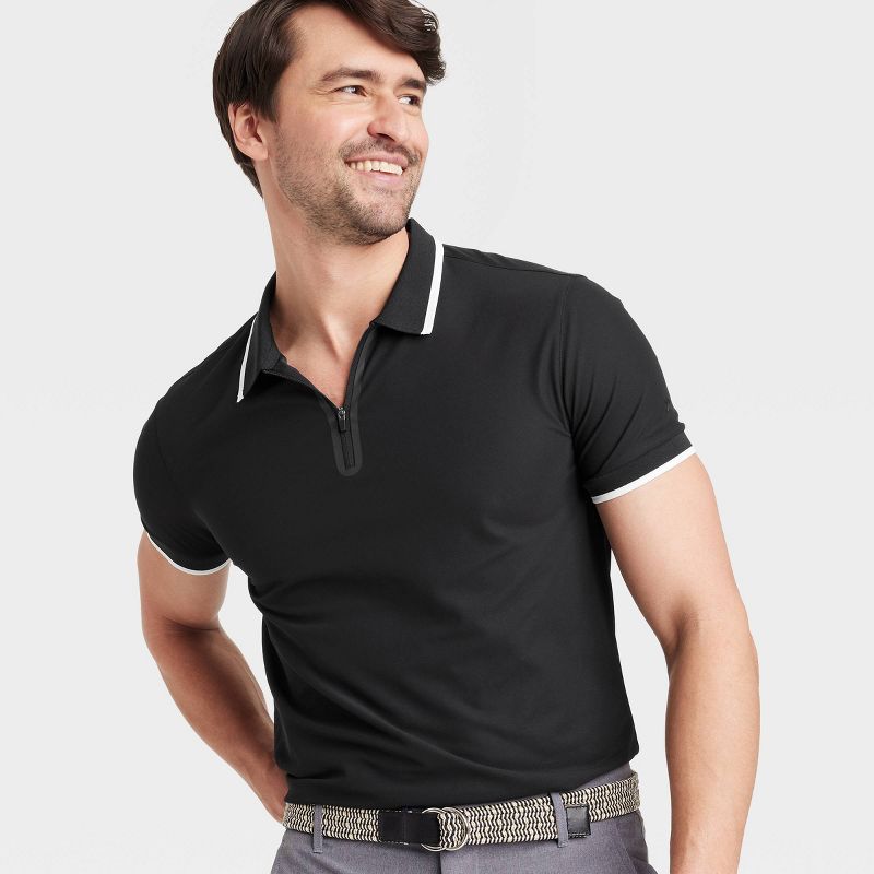 Men&#39;s Zip Polo T-Shirt - All In Motion&#8482;, 3 of 4