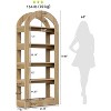 Tribesigns 5-Tier Arch-Shaped Bookshelf, Tall Standing Wooden Modern Storage Bookcase for office,living room - 2 of 4