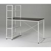 Vynxaria Ergonomic Reversible Wooden Desk in White/Brown Smart Workstation for Home Office Dual-Purpose Use - 2 of 4