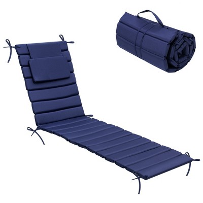 Crestlive Products Outdoor Portable Egg Rolls Chaise Lounge Cushion