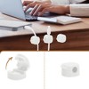 Unique Bargains Magnetic Adhesive Durable Cable Holder Clip for Office Desk Phone Wire 6 Pcs - 2 of 4