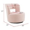 Modern Swivel Accent Chair with Soft Upholstery,Compact Swivel Chair,Comfortable Barrel Chair for Living Room Reading Corner-Maison Boucle - 4 of 4