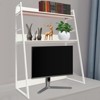 YIYIBYUS Desktop Bookshelf 2-Tier Desktop Hutch for Computer Desk - 2 of 4