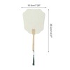 Unique Bargains Portable Double-Sided Long Handle Round Flying Fairy Folding Fan 1 Pc - 2 of 4