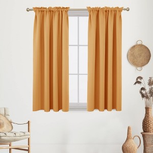 Deconovo Blackout Thermal Rod-Pocket Curtains, OEKO-TEX Certified, 2 Panels（52W） - 1 of 4