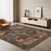 Area Rugs, Machine Washable Vintage Soft Low Pile Rugs, Oriental Accent Carpet with Non-Slip Backing,Floor Carpet for Living Room, Hallway, Laundry - 2 of 4