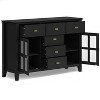 NicBex Modern 2-Doors Sideboard,Kitchen Storage Cabinets with 6 Drawers and 2 Glass Doors for Kitchen and Dining Room - 4 of 4