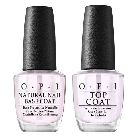 OPI Nail Polish Top Coat/Base Coat - 2pk