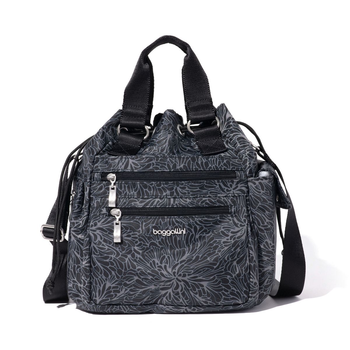 baggallini Modern Everywhere Drawstring Crossbody Bucket Bag