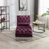 KTMBDW Chaise Lounge Indoor Button-Tufted Upholstered Sofa Recliner Lounge Chair for Living Room Bedroom Velvet - 2 of 4