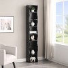 ACEPANO 70.87 in. H 8-Tier Multi-Functional Wavy Frame Bookshelf with Adjustable Shelves for Home & Office-Black - 2 of 4