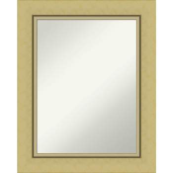 Amanti Art Landon Gold Non-Beveled Bathroom Wall Mirror