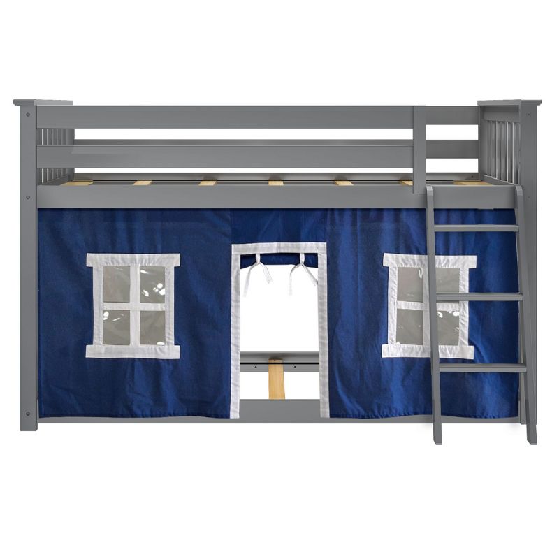 Max & Lily Twin over Twin Low Bunk with Curtains, 4 of 9