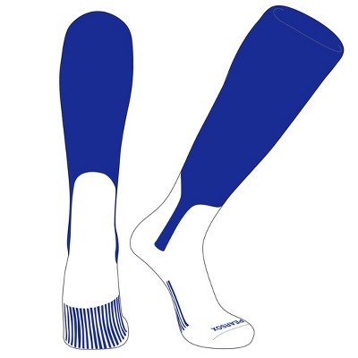 PEAR SOX OTC Baseball Softball Stirrup Socks (S, 7in) Royal, White