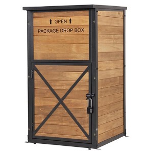 Aivituvin Aivituvin Secure Fir Wood Package Delivery Box| Anti-Theft Parcel Drop Boxes-AIR7011 - 1 of 4