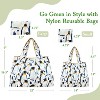Wrapables Large & Small Foldable Tote Nylon Reusable Grocery Bags - 2 of 4
