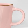 14.3oz Valentine's Day Figural Heart Shaped Mug Pink - Threshold