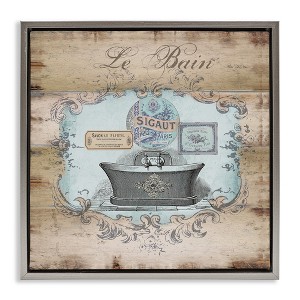 Stupell Industries Le Bain Vintage Style Bath, 25" x 25" - 1 of 4