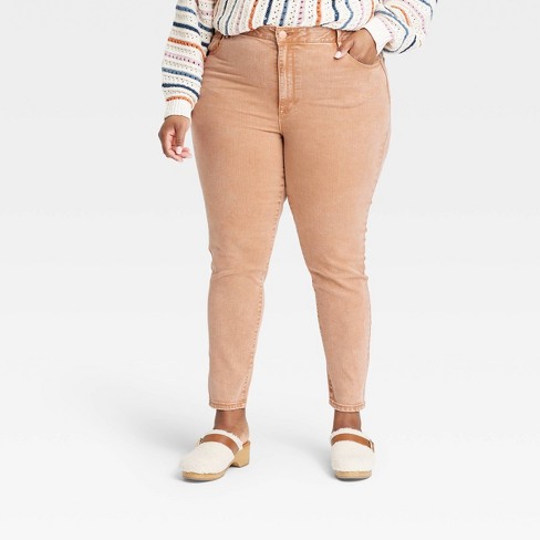 Women's Plus Size Mid-rise Skinny Jeans - Knox Rose™ Light Brown 30 : Target