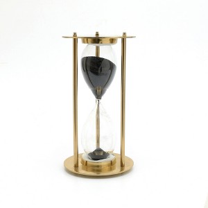 TopComfy Decorative Object Aluminium Frame Sand Timer Hourglass for Elegant Home Office Decor, Gold, 6.25"*6.25"*11.5" - 1 of 4