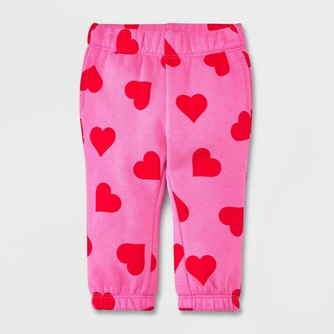 Toddler Girls' Fleece Jogger Pants - Cat & Jack™ Pink 12M