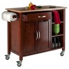 Mabel Kitchen Cart Wood/Walnut/Natural - Winsome - image 3 of 4