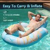 Sunrio Inflatable 61" x 44" Pool Chair Float – Built-In Cup Holder, Headrest, and Footrest for Ultimate Comfort - 4 of 4