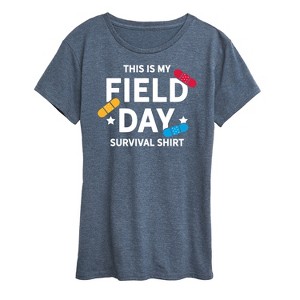 Women's - Instant Message - Field Day Survival Shirt Short Sleeve Graphic T-Shirt - 1 of 4
