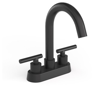 YAWWALK Centerset Bathroom Faucet with High Arc and 360° Swivel Spout, Double Handle