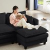 Sofa Couch Modern Deep Seat Modular with Removable Ottoman for Living Room Bedroom - 3irtyhousy - 3 of 4