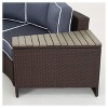 Madras Tortuga 8pc Wicker 1/2 Round Seating Set with Ice Bucket Ottoman - Navy Blue - Christopher Knight Home - image 3 of 4