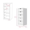 NicBex 5-Drawer Narrow Chest of Drawers, Tall Dresser, Slim Storage Cabinet for Bedroom, Closet & Small Spaces - 2 of 4