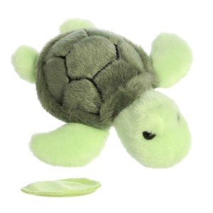 Aurora Mini Saavy Sea Turtle Shoulderkins Adorable Stuffed Animal Green 5" - 1 of 4