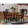 Medieval Dinette Set - Round Table & 4 Chairs - Kitchen Dining Room Furniture - 2 of 4