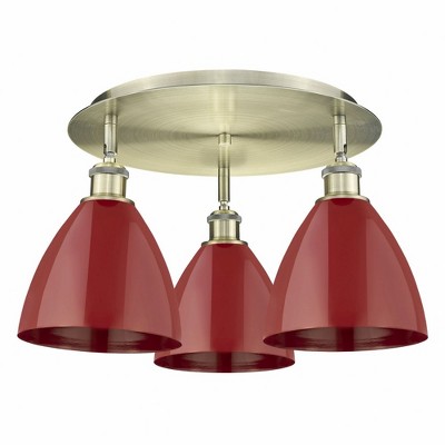 Ballston Dome - 3 Light Flush Mount In Industrial Style-10 Inches Tall and 19.25 Inches Wide