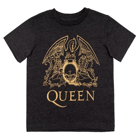 Queen Rock : Logo Heather Target T-shirt Gray Charcoal Graphic Band Graphic