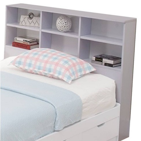 Full Contemporary Style Glossy Finish, Full Size Bookcase Headboard Bed